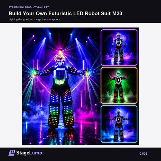 Build Your Own Futuristic LED Robot Suit-M23 - StageLumo image 1