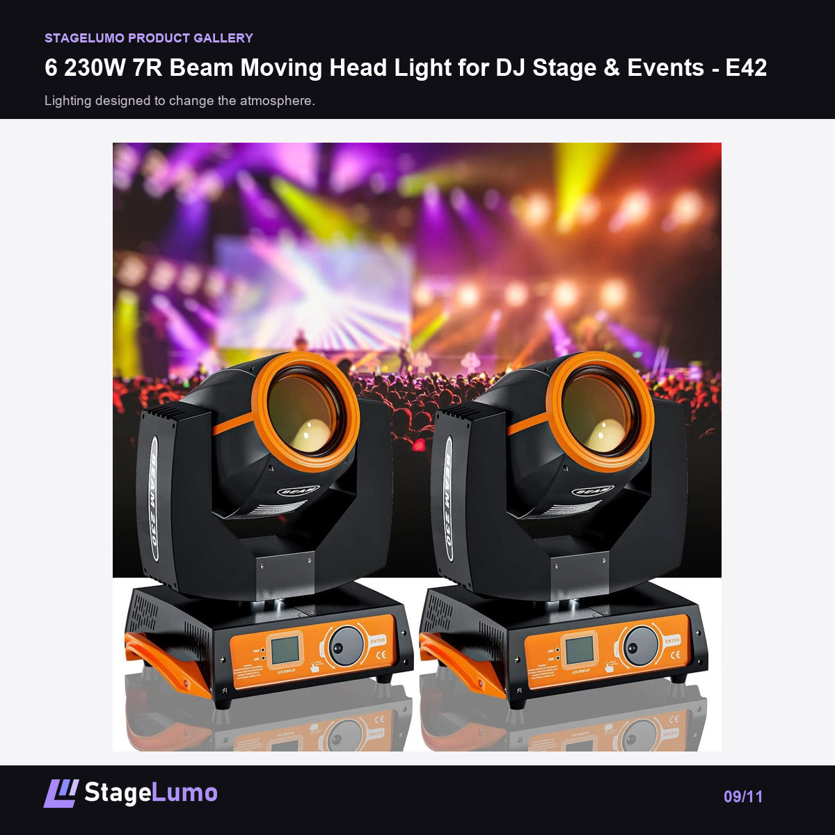 6 230W 7R Beam Moving Head Light for DJ Stage & Events - E42 - StageLumo image 9