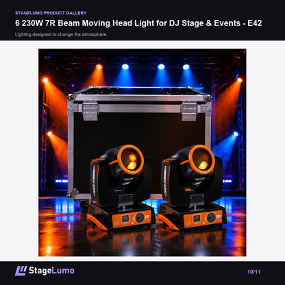 6 230W 7R Beam Moving Head Light for DJ Stage & Events - E42 - StageLumo image 10