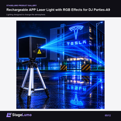 Rechargeable APP Laser Light with RGB Effects for DJ Parties-A9 - StageLumo image 5
