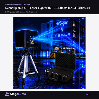 Rechargeable APP Laser Light with RGB Effects for DJ Parties-A9 - StageLumo image 9