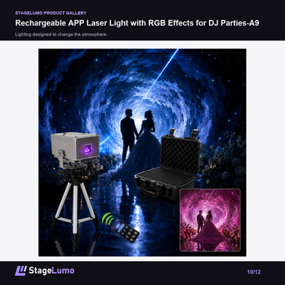 Rechargeable APP Laser Light with RGB Effects for DJ Parties-A9 - StageLumo image 10
