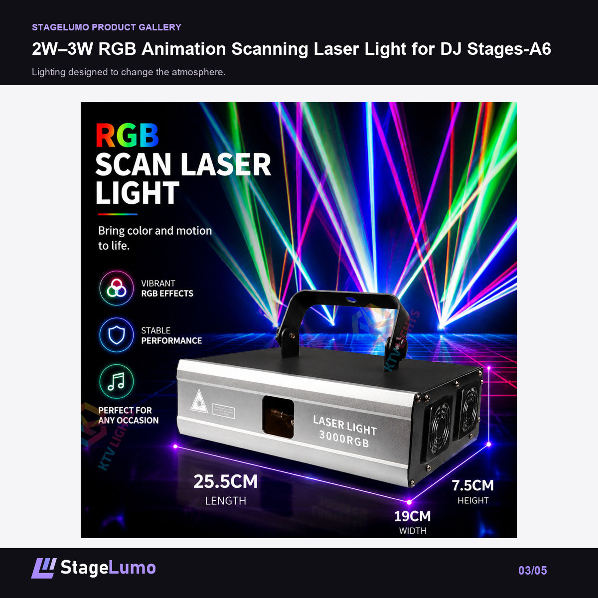 2W–3W RGB Animation Scanning Laser Light for DJ Stages-A6 - StageLumo image 3