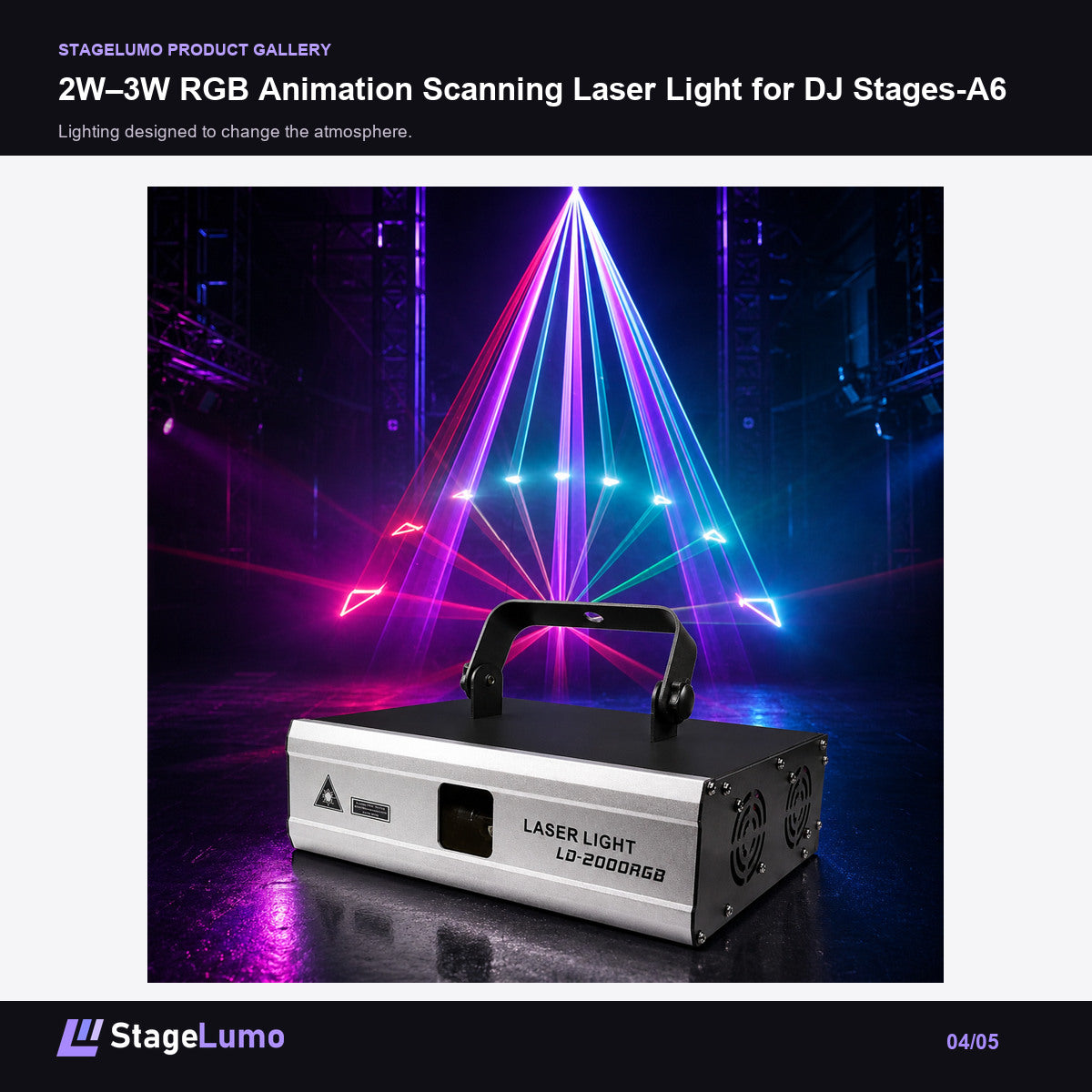 2W–3W RGB Animation Scanning Laser Light for DJ Stages-A6 - StageLumo image 4