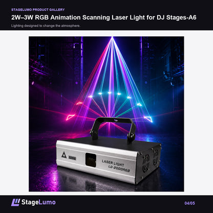 2W–3W RGB Animation Scanning Laser Light for DJ Stages-A6 - StageLumo image 4