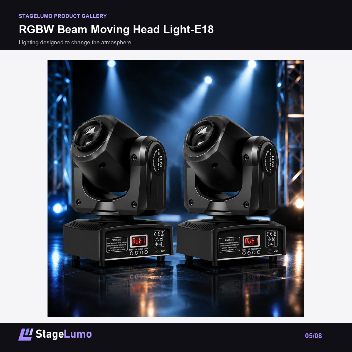 RGBW Beam Moving Head Light-E18 - StageLumo image 5