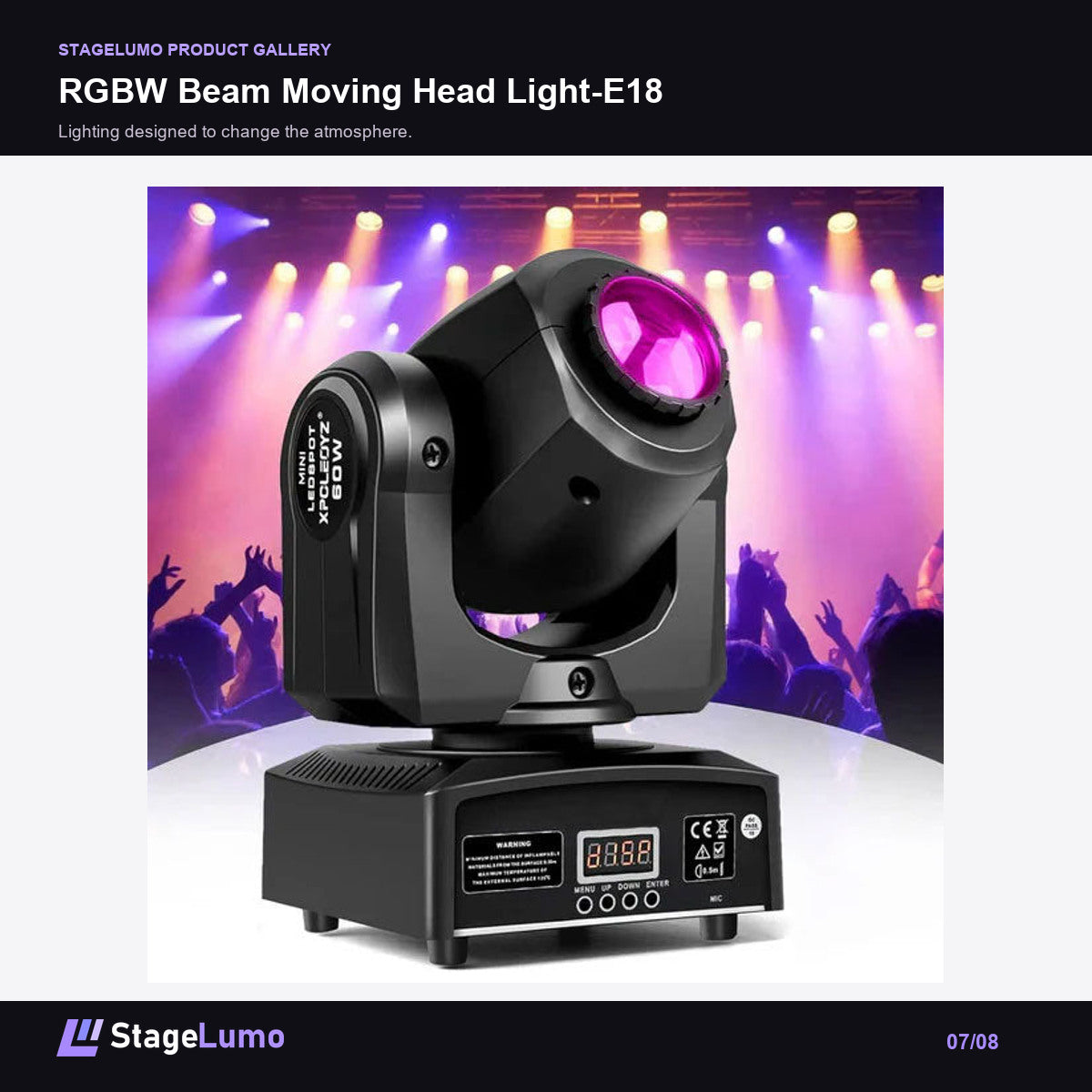 RGBW Beam Moving Head Light-E18 - StageLumo image 7