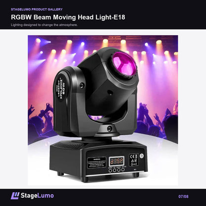 RGBW Beam Moving Head Light-E18 - StageLumo image 7