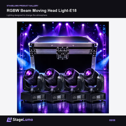 RGBW Beam Moving Head Light-E18 - StageLumo image 8