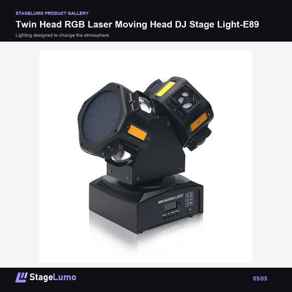 Twin Head RGB Laser Moving Head DJ Stage Light-E89 - StageLumo image 5