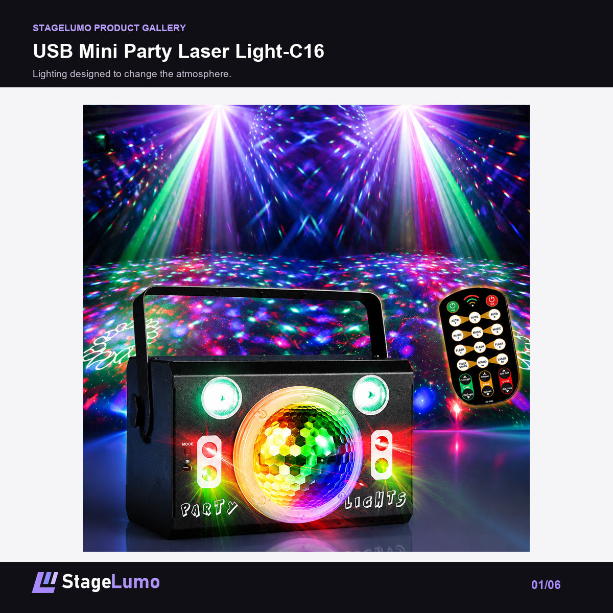 USB Mini Party Laser Light-C16 - StageLumo image 1