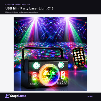 USB Mini Party Laser Light-C16 - StageLumo image 1