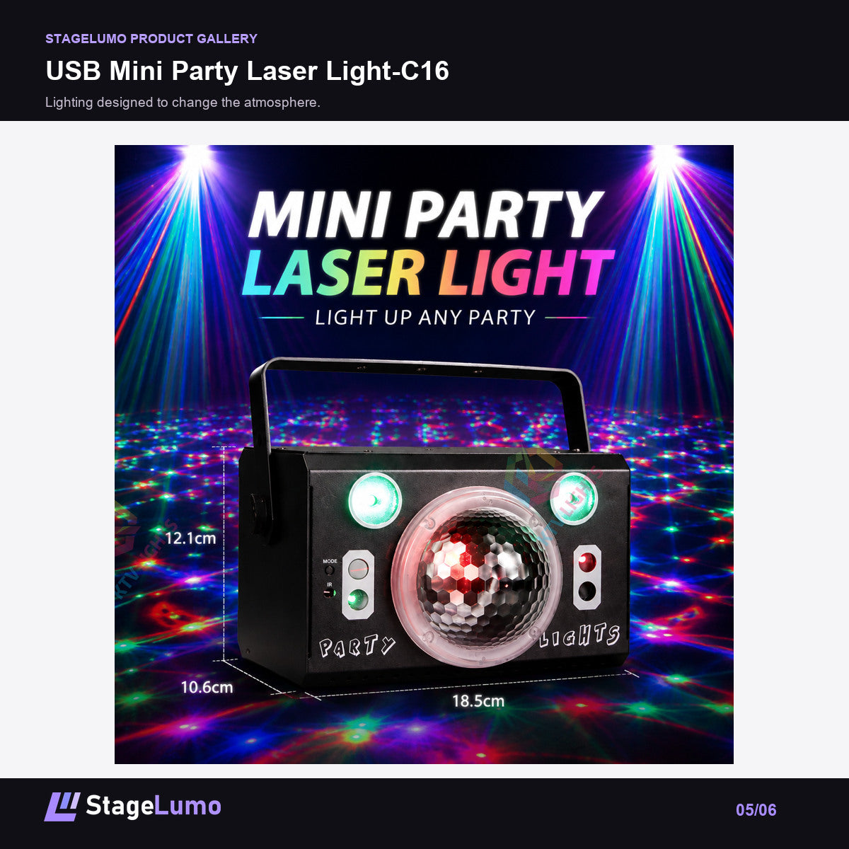 USB Mini Party Laser Light-C16 - StageLumo image 5
