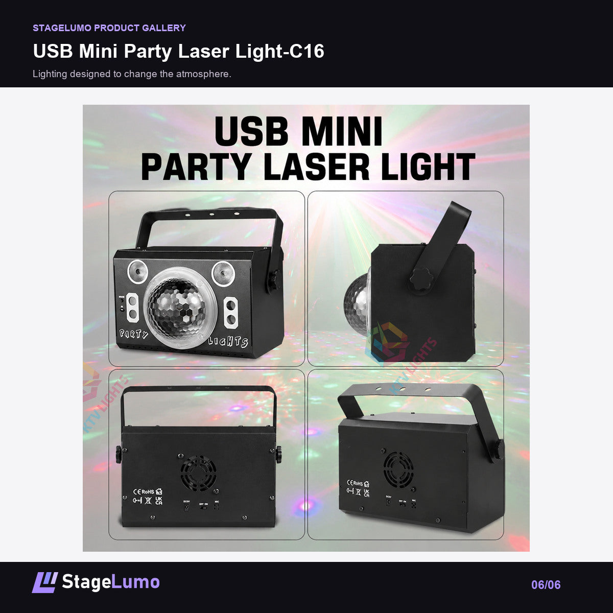 USB Mini Party Laser Light-C16 - StageLumo image 6