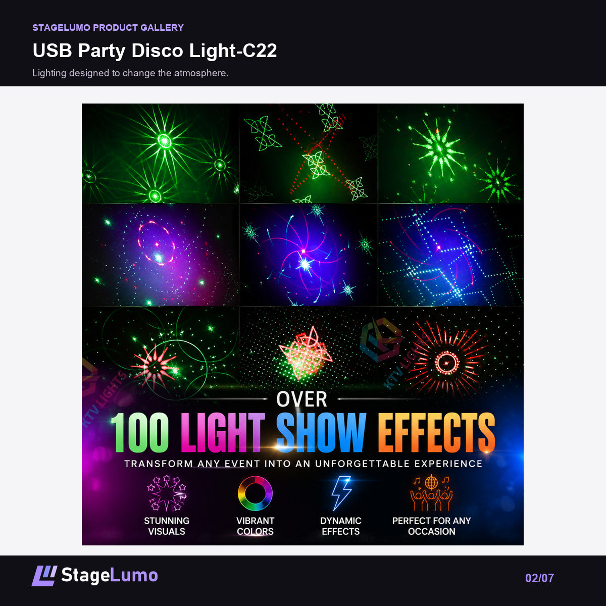 USB Party Disco Light-C22 - StageLumo image 2