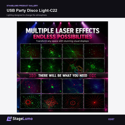 USB Party Disco Light-C22 - StageLumo image 3