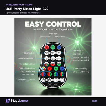 USB Party Disco Light-C22 - StageLumo image 7
